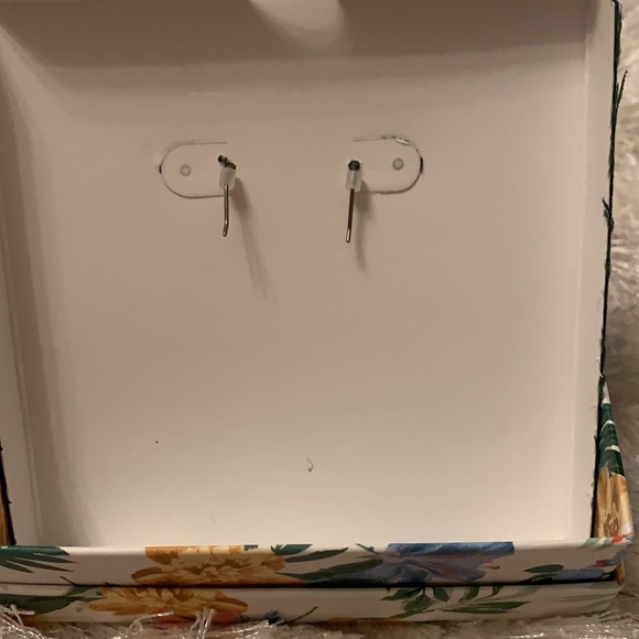 New in Box Lucky Brand Silver & Turquoise Earrings - Picture 2 of 2